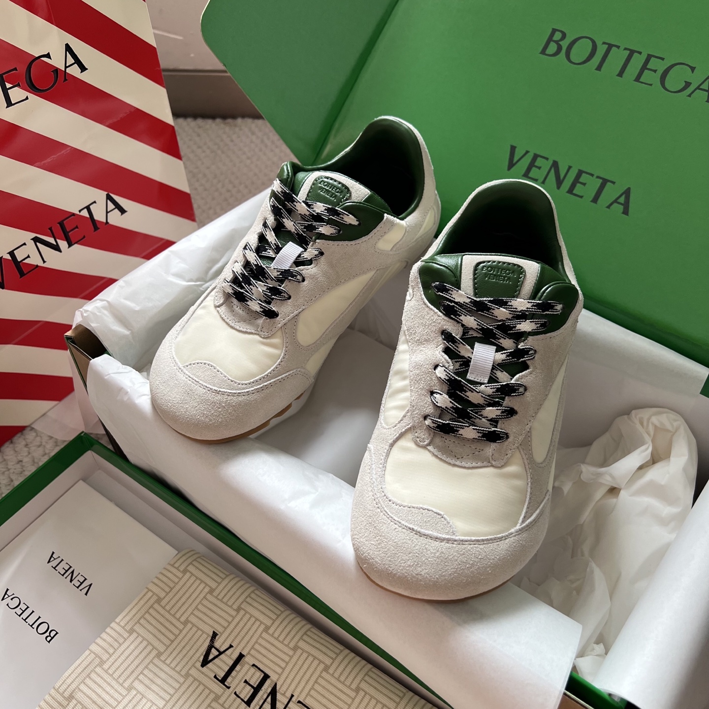 Bottega Veneta Orbit Mesh Suede Casual Sneakers