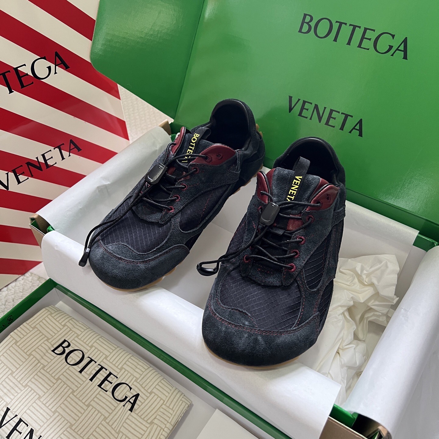 Bottega Veneta Mesh Casual Sneakers Low-Top Lace-Up