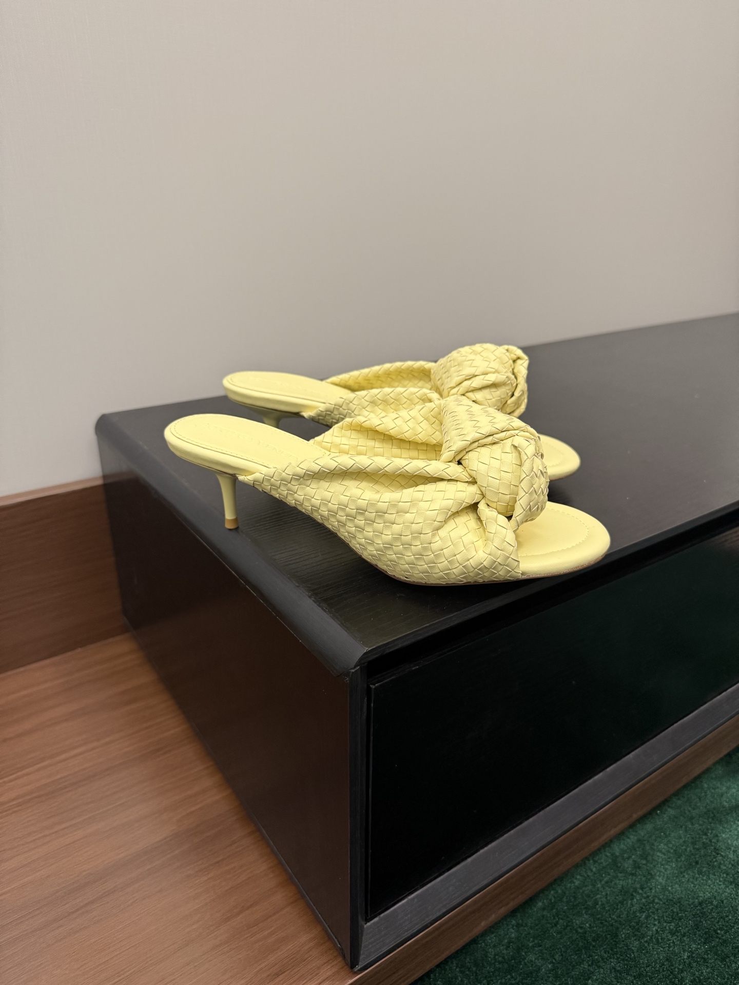 Bottega Veneta Mules Woven Leather Knot Stiletto