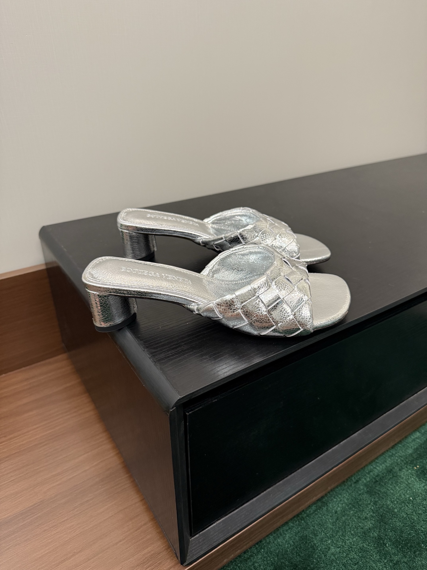 Bottega Veneta Intrecciato Mule Sandals Leather Square Toe