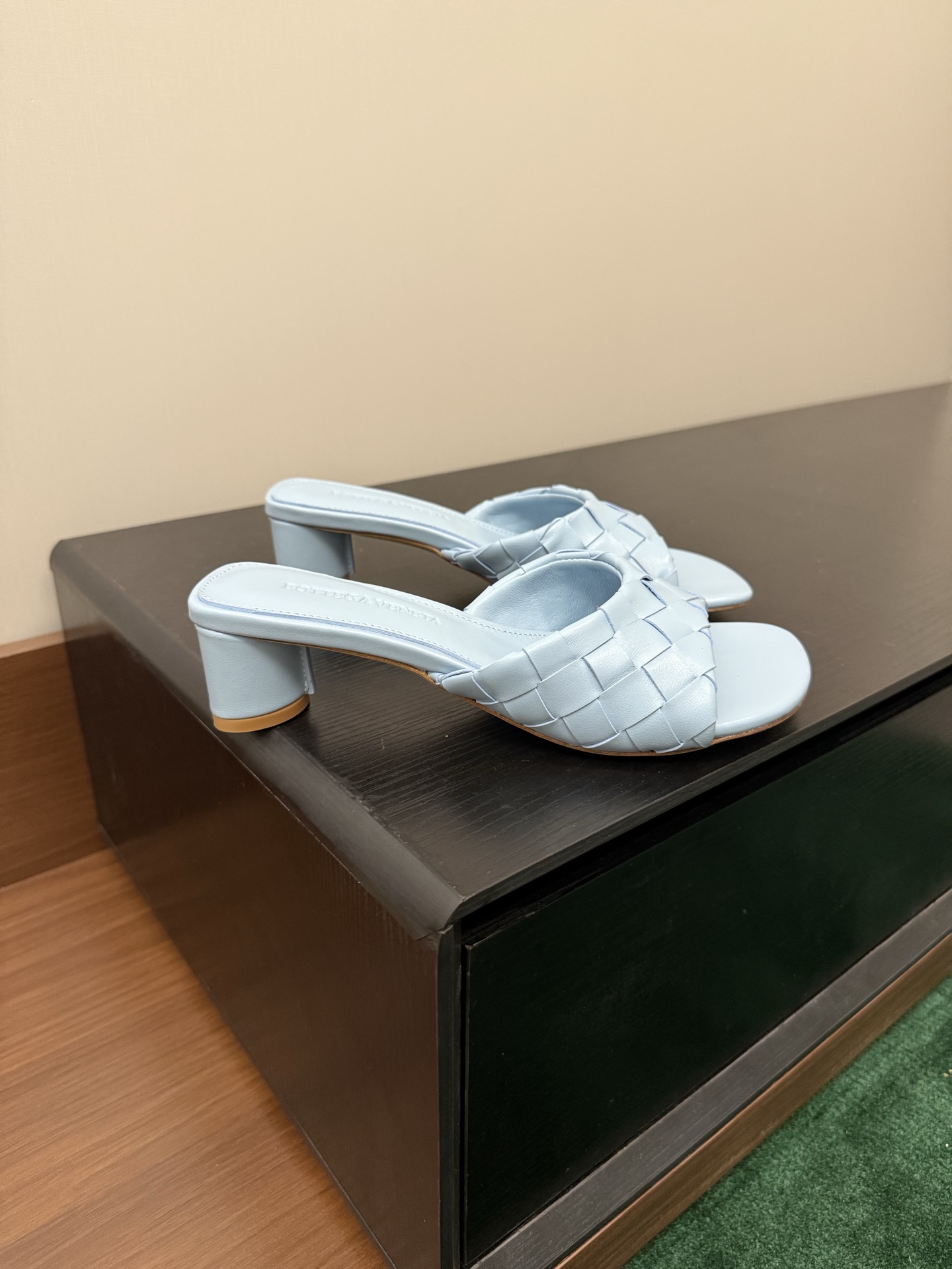 Bottega Veneta Intrecciato Mule Sandals Leather Square Toe