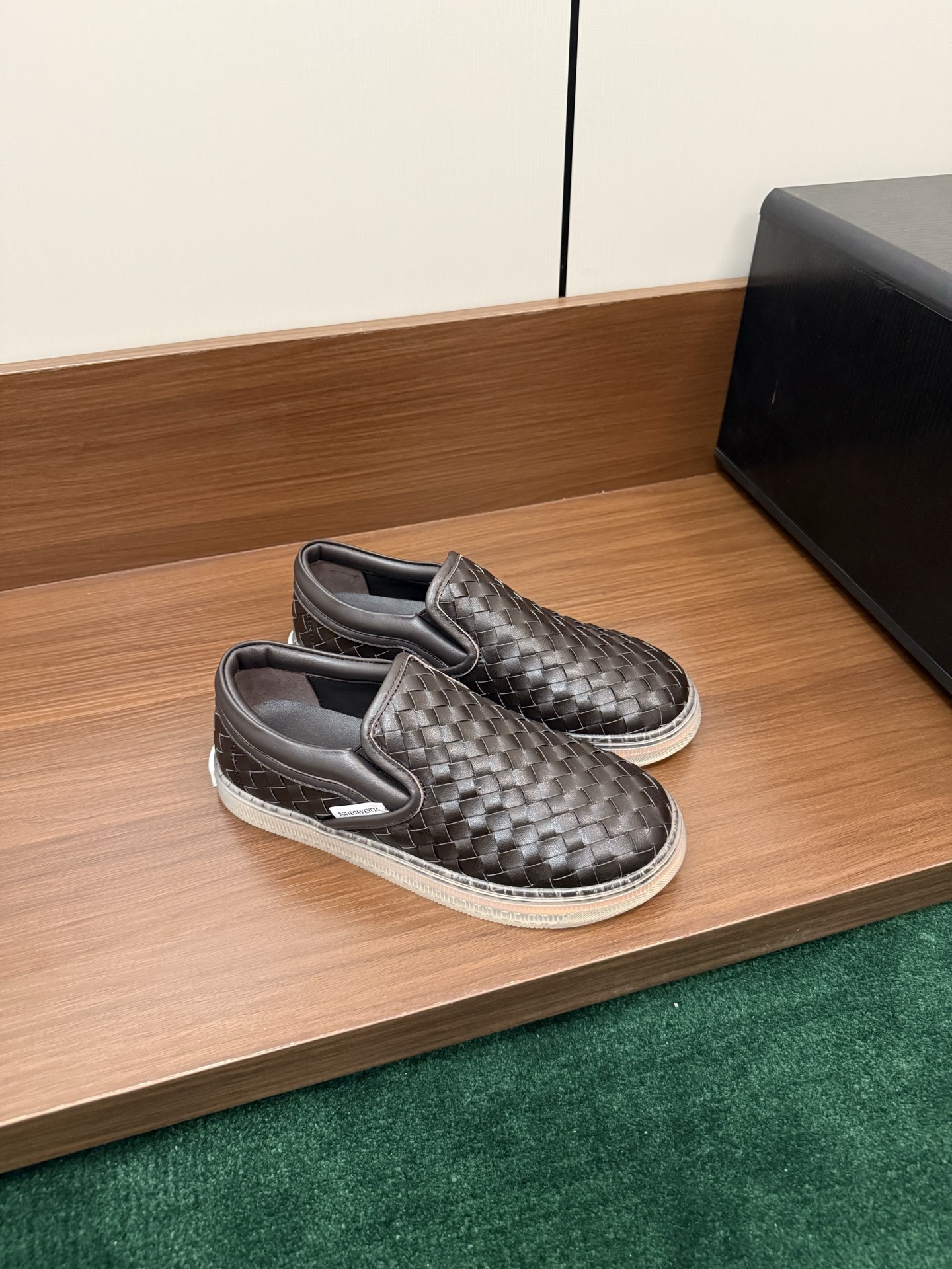 Bottega Veneta Intrecciato Leather Slip-On Sneakers
