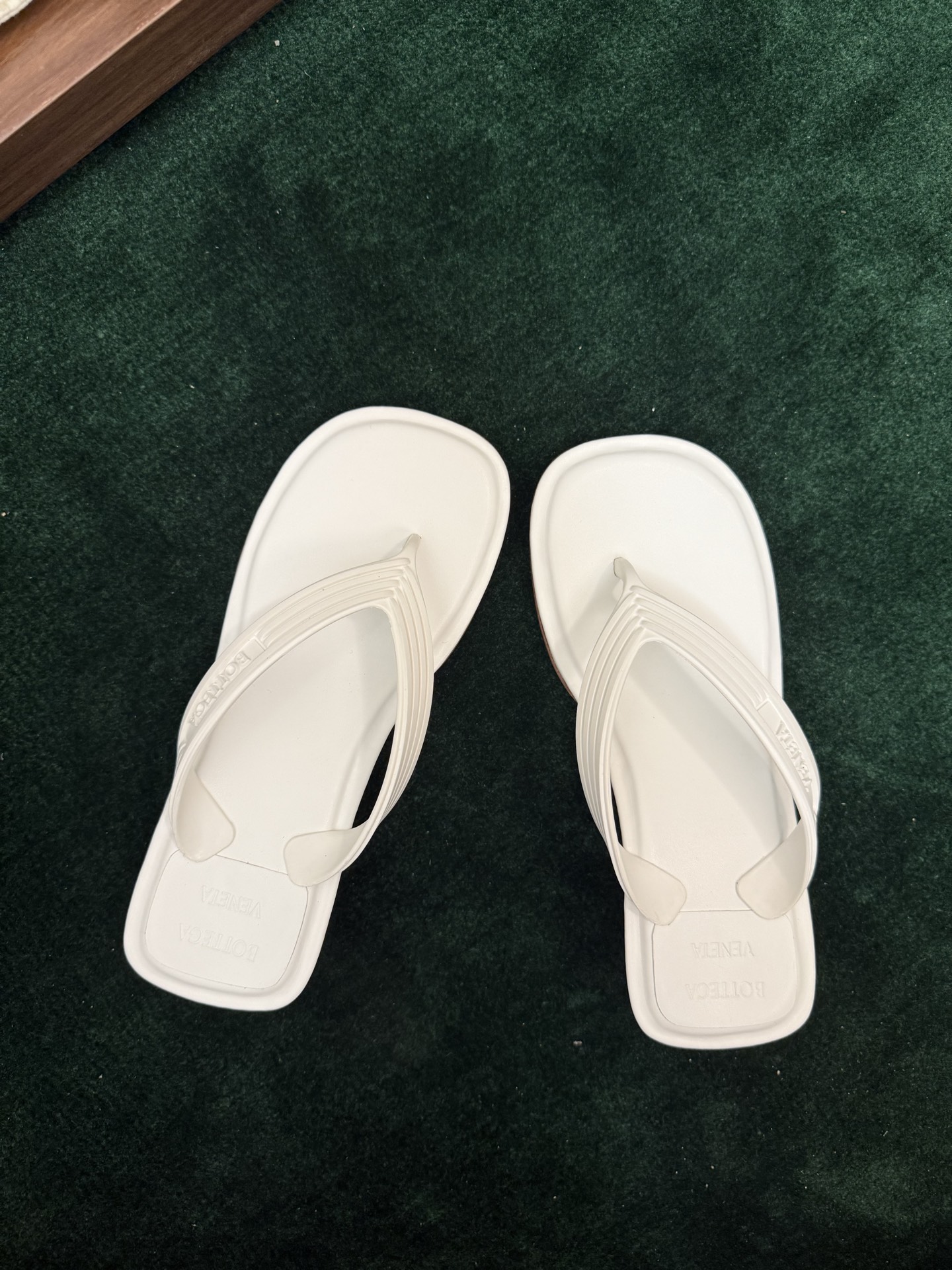 BV Embossed Thong Flat Slides