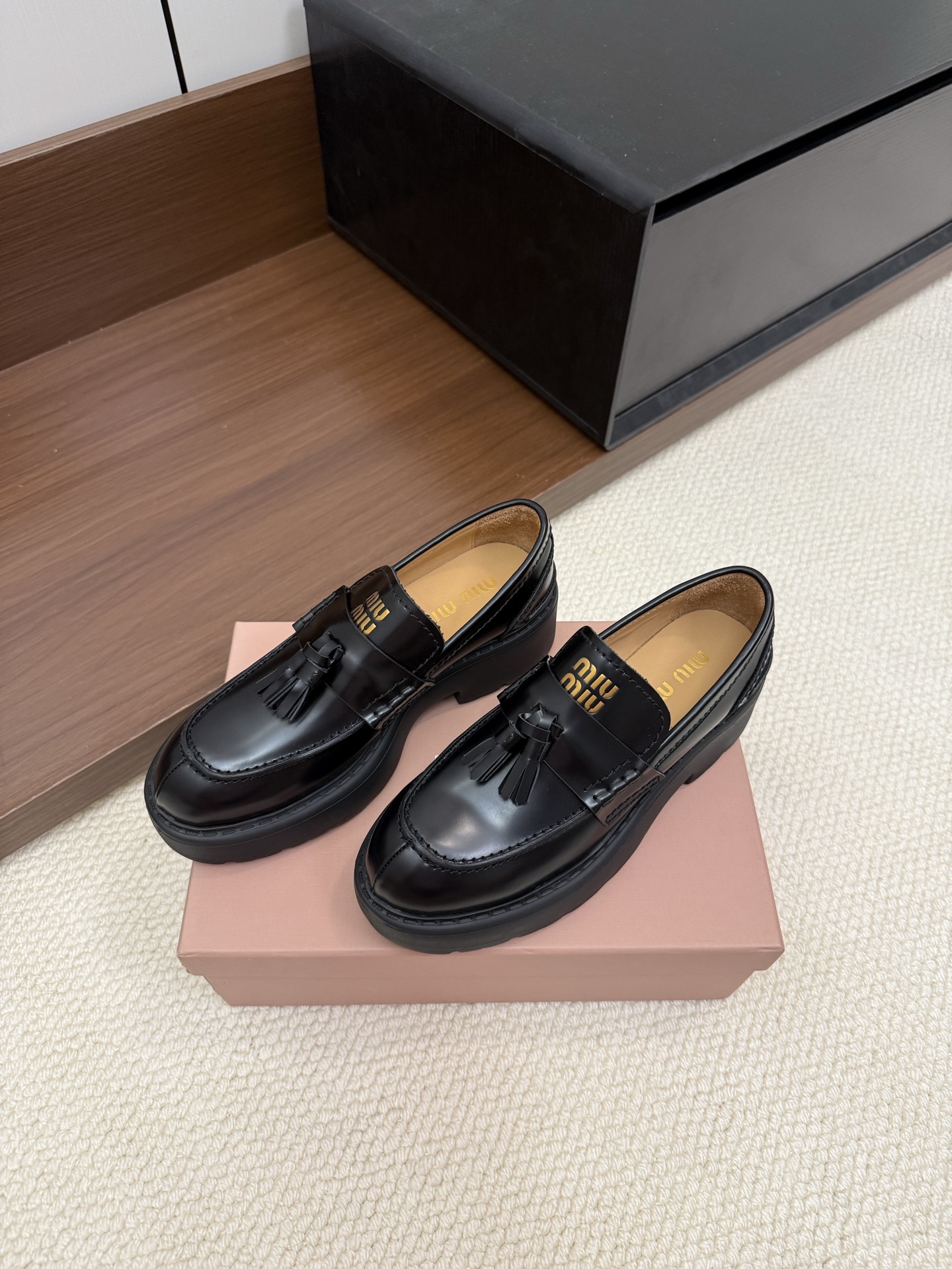 Black Tassel Loafers