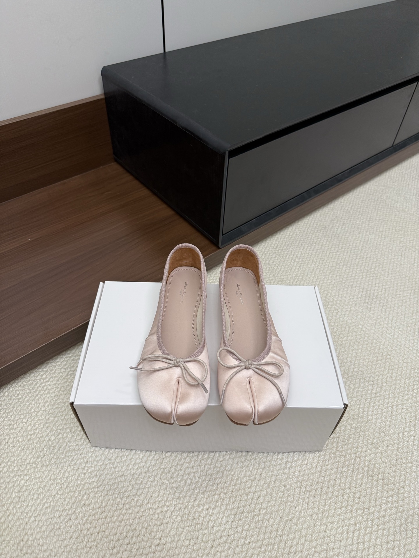 Maison Margiela Tabi Ballet Flats Silk Bow
