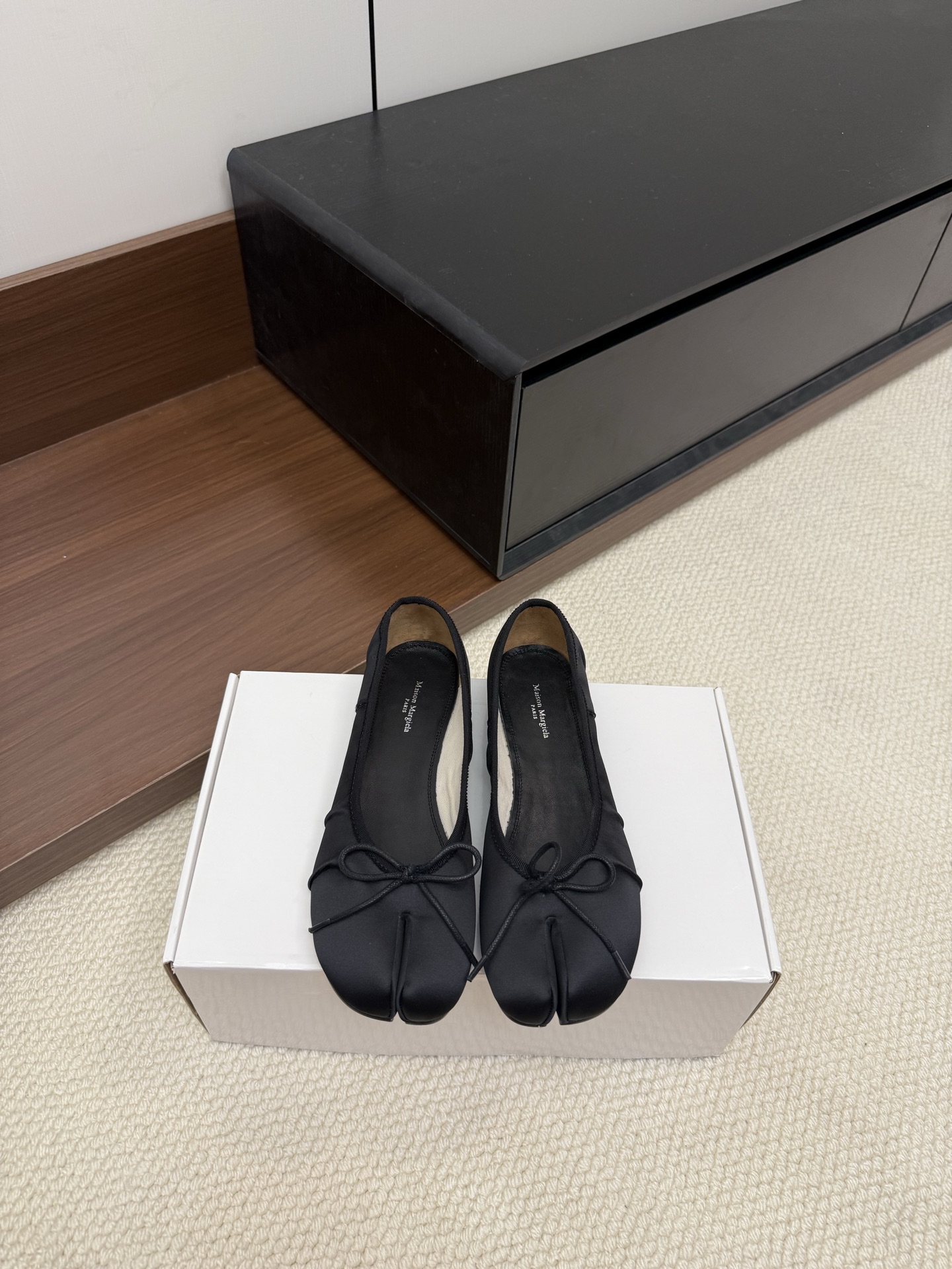 Maison Margiela Tabi Ballet Flats Silk Bow