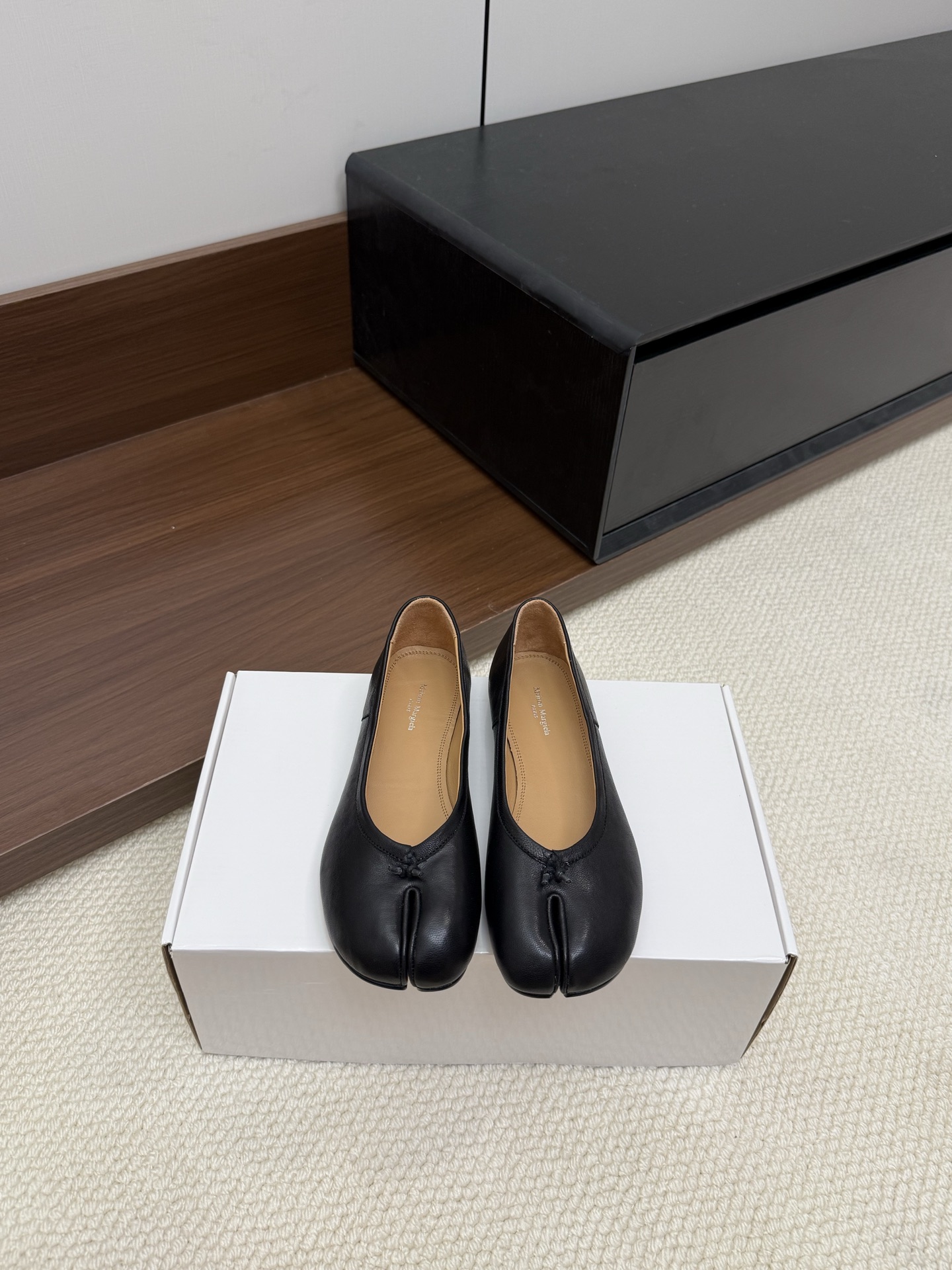 Maison Margiela 分趾芭蕾鞋 黑色 羊皮 淺口