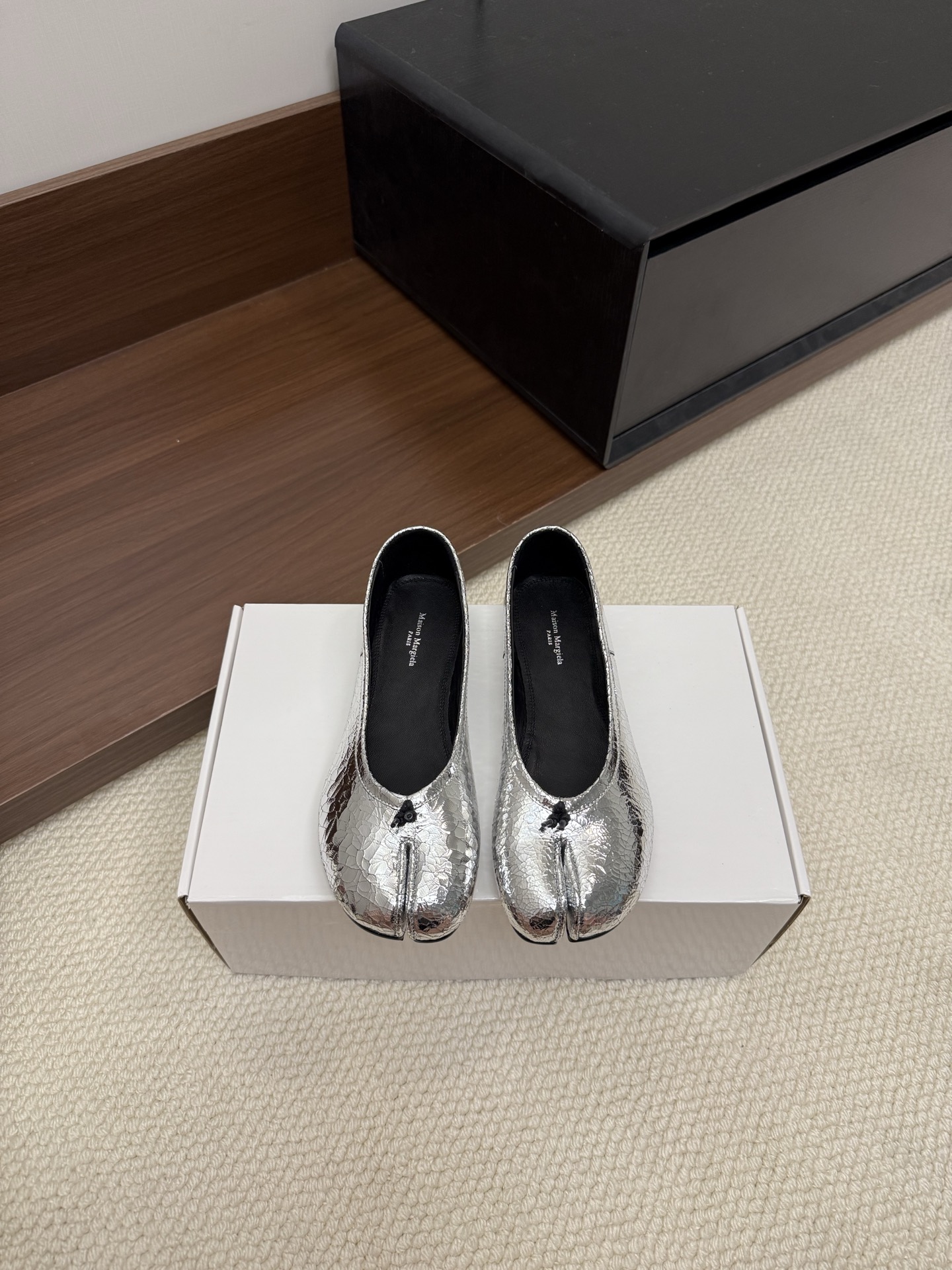 Maison Margiela 分趾芭蕾鞋 銀色 皮革