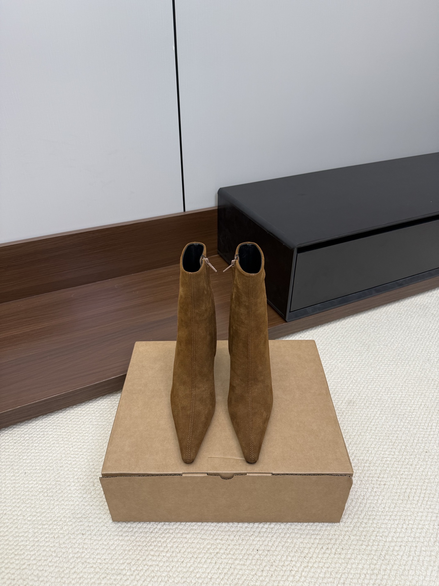 YSL pointed-toe stiletto ankle boots calfskin sheepskin leather sole