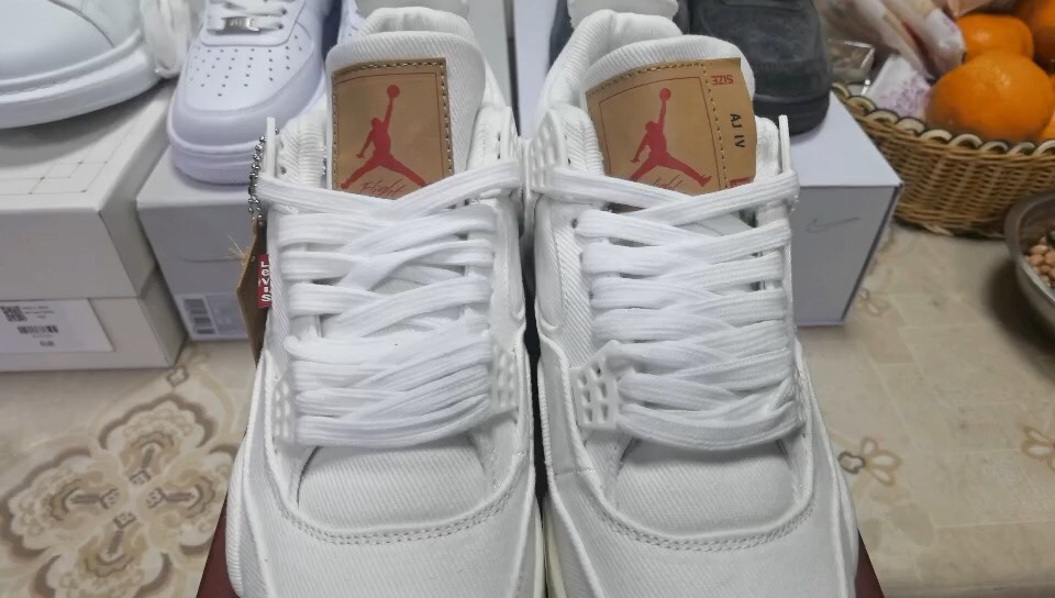 Air Jordan 4 Scarpe Air Jordan Beige Bianco Denim TPU