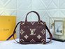 Louis Vuitton LV Onthego Tote Bags Apricot Color Black Red White Cowhide Mini M46513