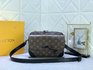 Louis Vuitton Messenger Bags Black Monogram Eclipse Canvas Cowhide Fabric Chains M46795