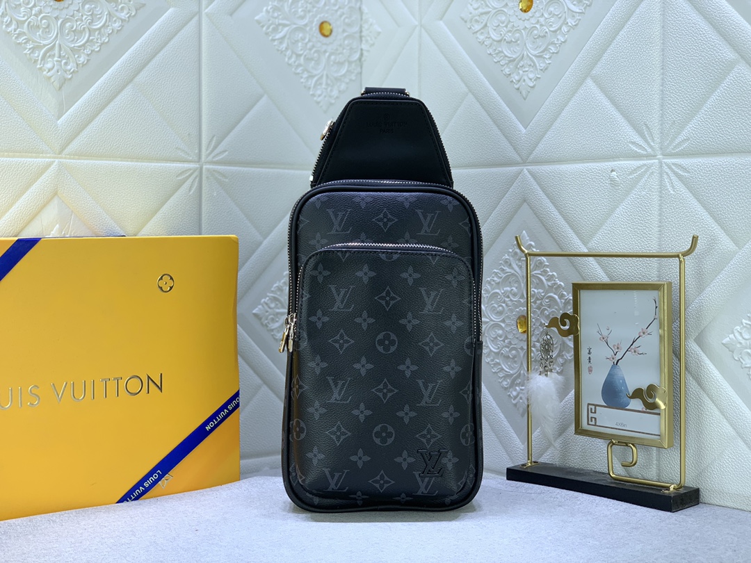 1:1
 Louis Vuitton LV Avenue Crossbody & Shoulder Bags Brand Designer Replica
 Black Grid Blue Damier Graphite Canvas Cowhide Fabric M30971