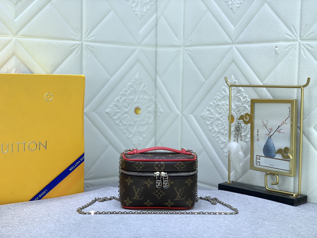 Louis Vuitton Cosmetic Bags Red Monogram Canvas Mini M44936