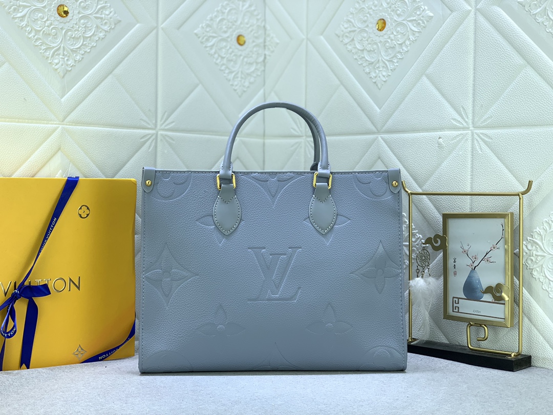 Louis Vuitton LV Onthego Handbags Tote Bags New Designer Replica
 Apricot Color Black Pink Purple White Cowhide M46833