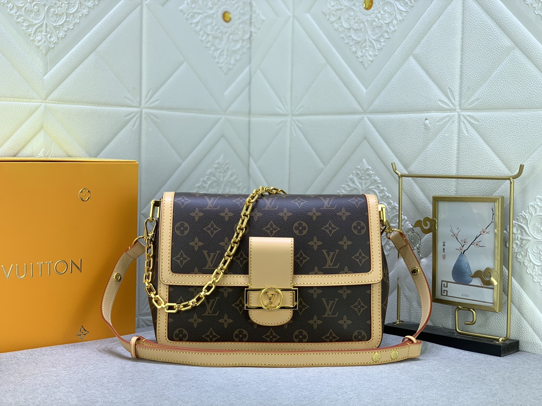Louis Vuitton LV Dauphine Bags Handbags Monogram Canvas Cowhide Spring/Summer Collection Circle M47149