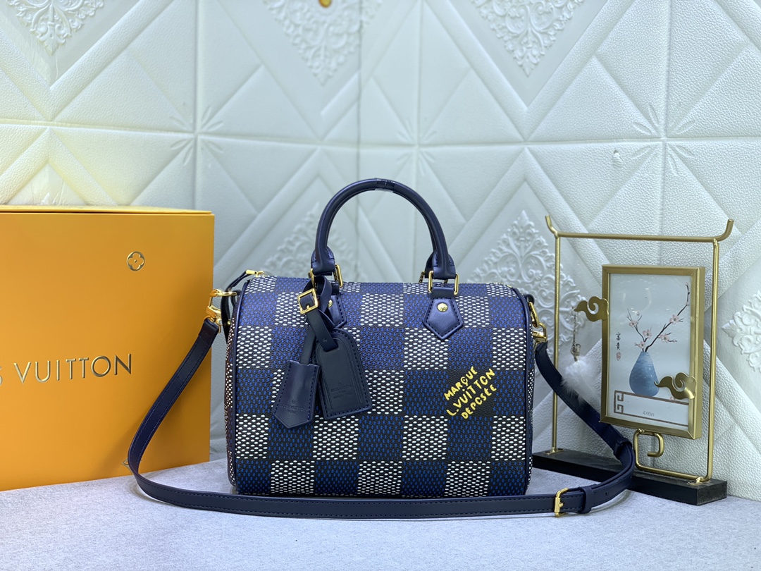 Louis Vuitton LV Speedy Bags Handbags Polishing Canvas Cowhide M40584