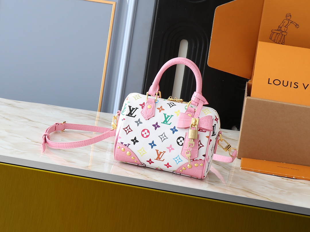Louis Vuitton Speedy Bandoulière 20 Multicolor Monogram Coated Canvas Bag 2 i1740774294 4074 5