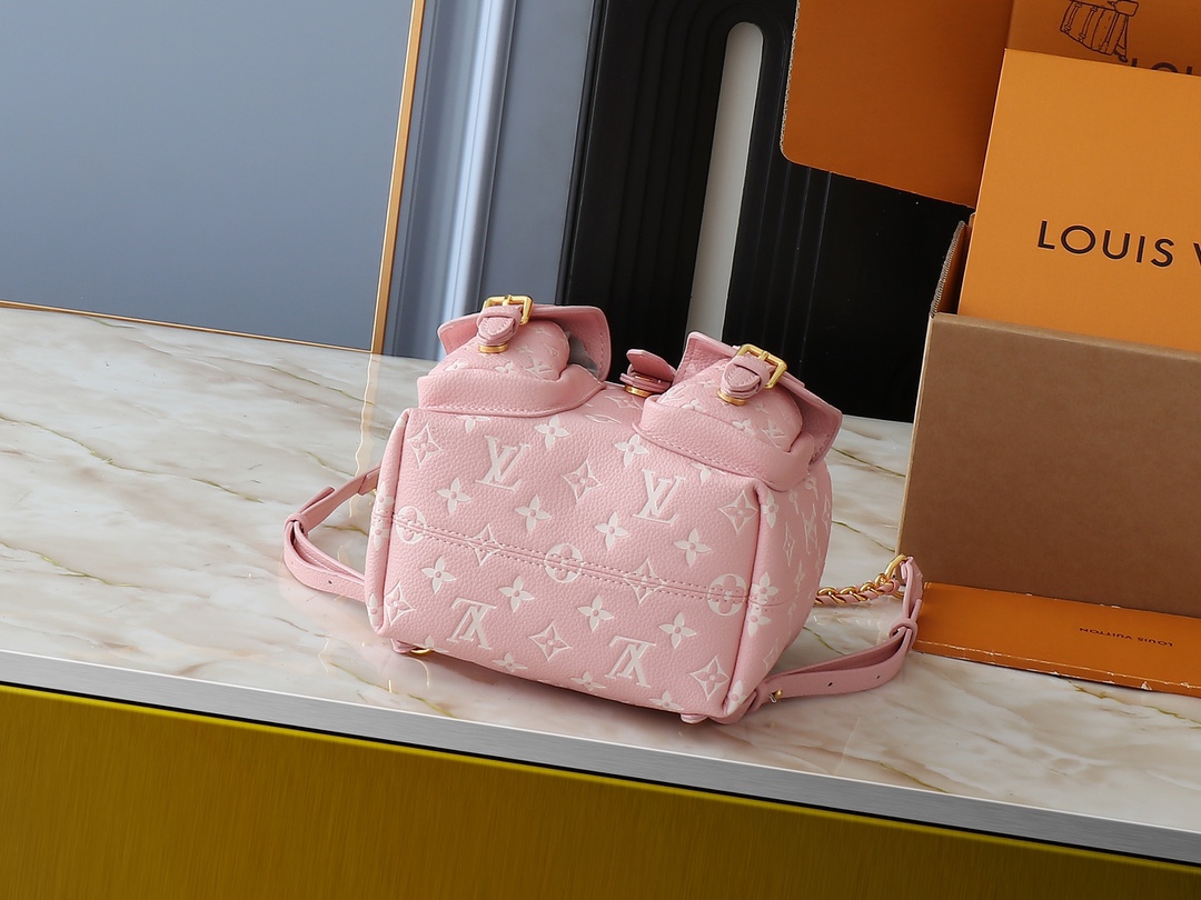 Louis Vuitton Pink Monogram Empreinte Leather Backup Backpack 20 x 22 x 14 cm 5 i1740852548 2025 4