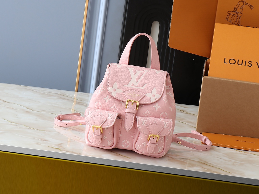 Louis Vuitton Pink Monogram Empreinte Leather Backup Backpack 20 x 22 x 14 cm 2 i1740852548 6048 5