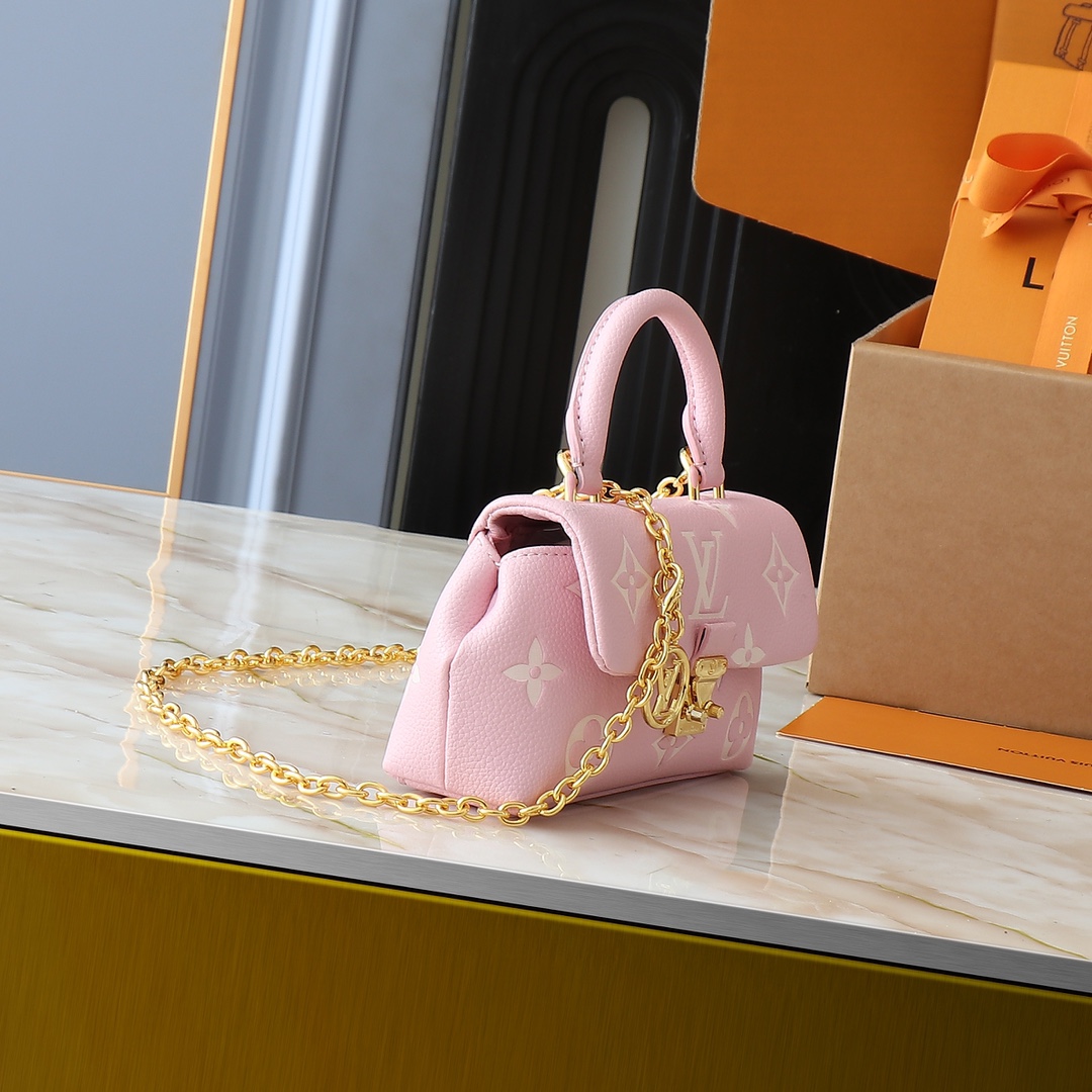 Louis Vuitton Nano Madeleine Monogram Empreinte Leather Pink Crossbody Bag 3 i1740852658 6924 3