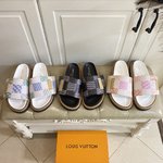 Louis Vuitton Shoes Slippers Best Replica
 Denim Sheepskin Silk