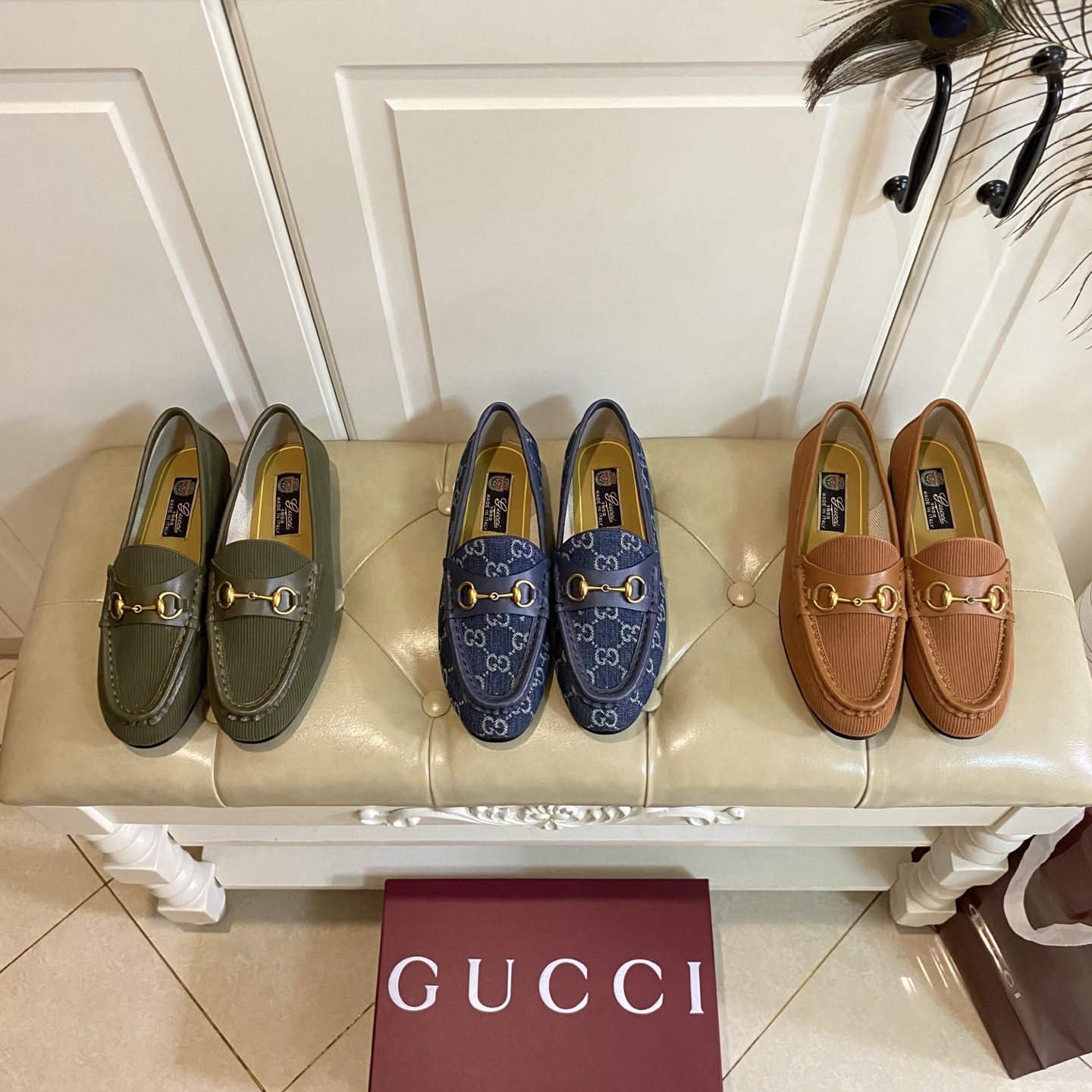NO:231993,, Gucci new loafers, striped corduroy/denim surface, genuine leather sole, size 35-40 (size 41, 42 custom made without return or exchange), loafers, gucci, loafers, Leather soles19860909,古奇gucci新款乐福鞋,条纹灯芯绒/牛仔布面,真皮大底,35-40码(41,42码定做不退换),乐福鞋,gucci,loafers,Leather soles,Women's Shoes