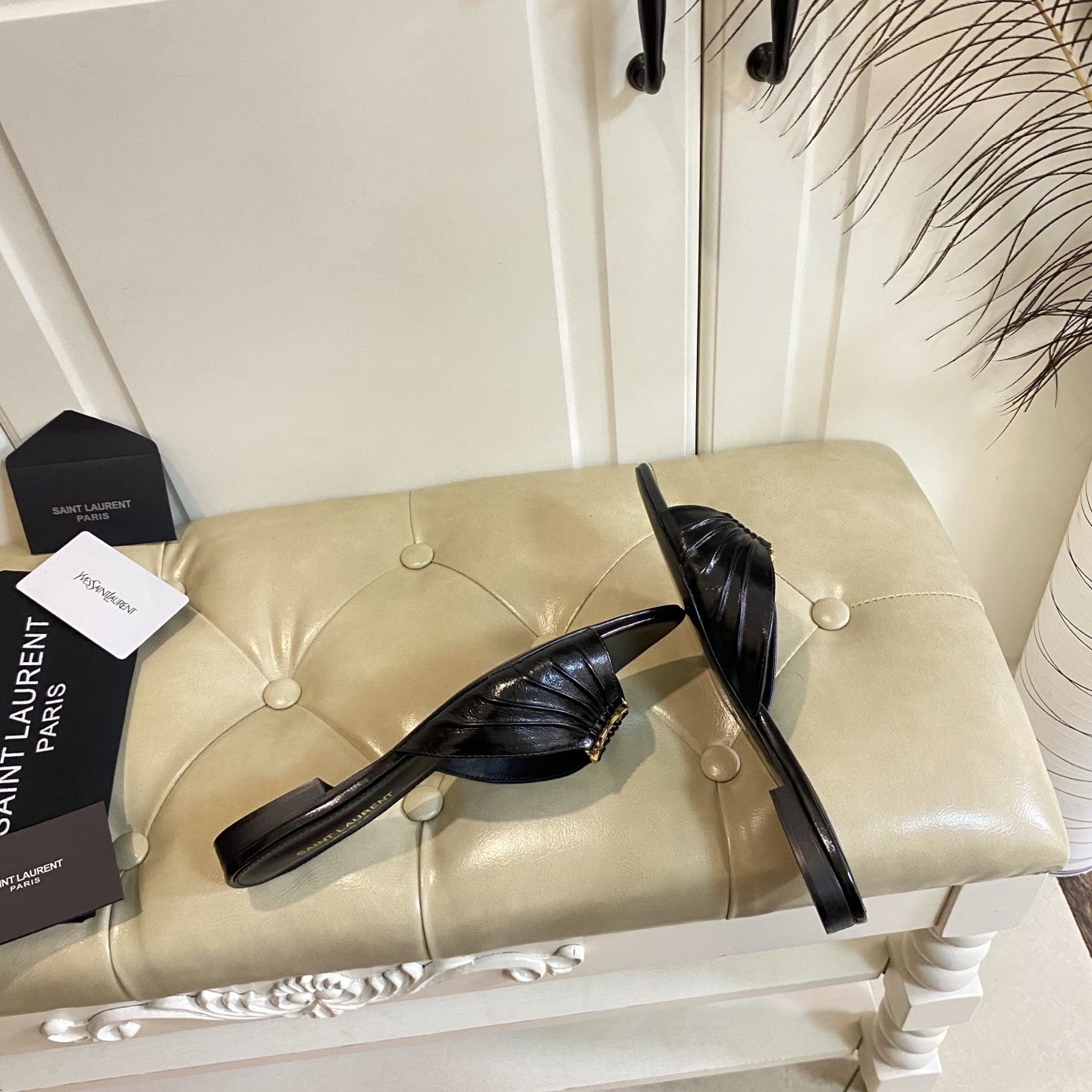 Yves Saint Laurent Pointed Toe Mules Leather, Available in Three Heights 7 i1743524362969 4342 0 6