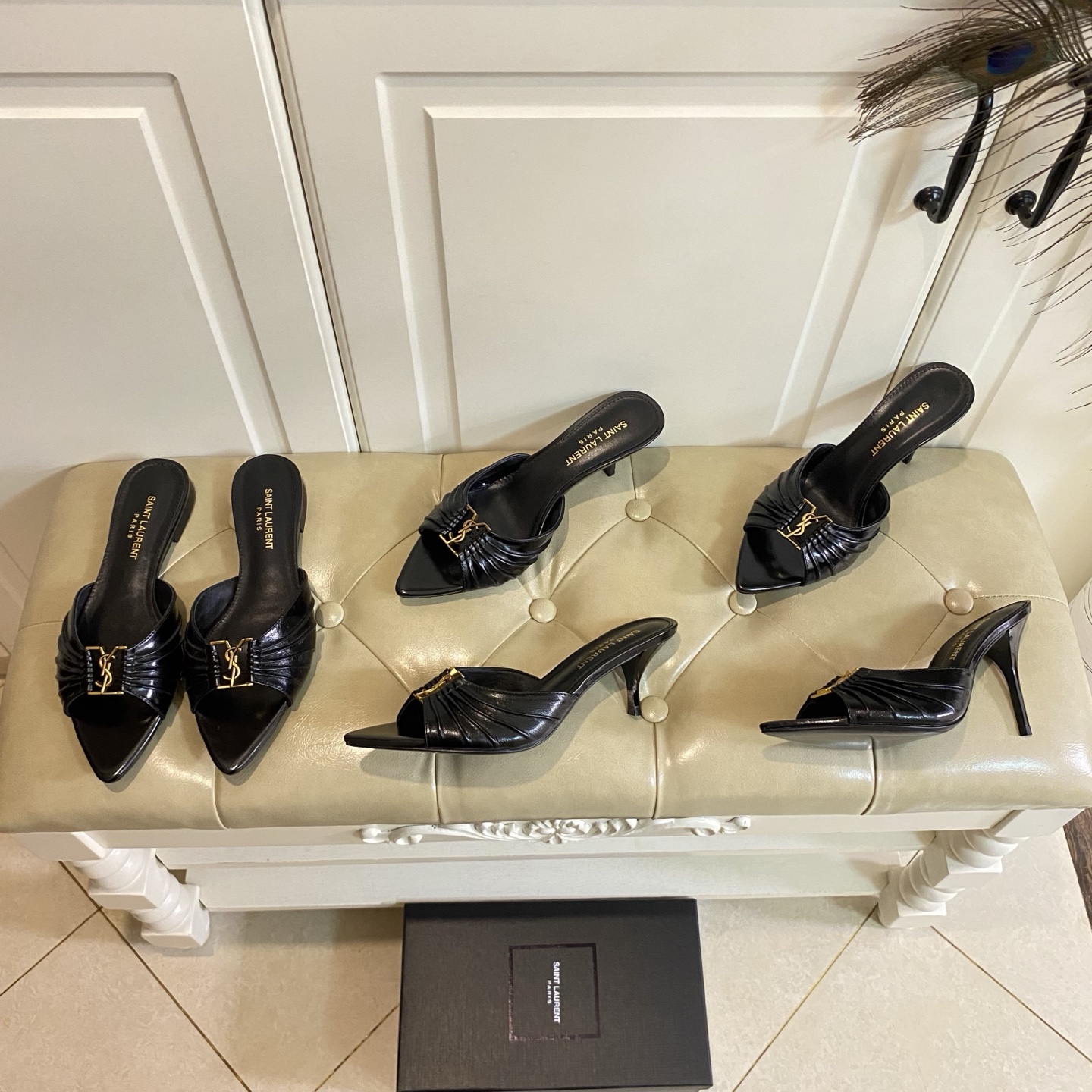 Yves Saint Laurent Pointed Toe Mules Leather, Available in Three Heights 10 i1743524363005 7682 0 0