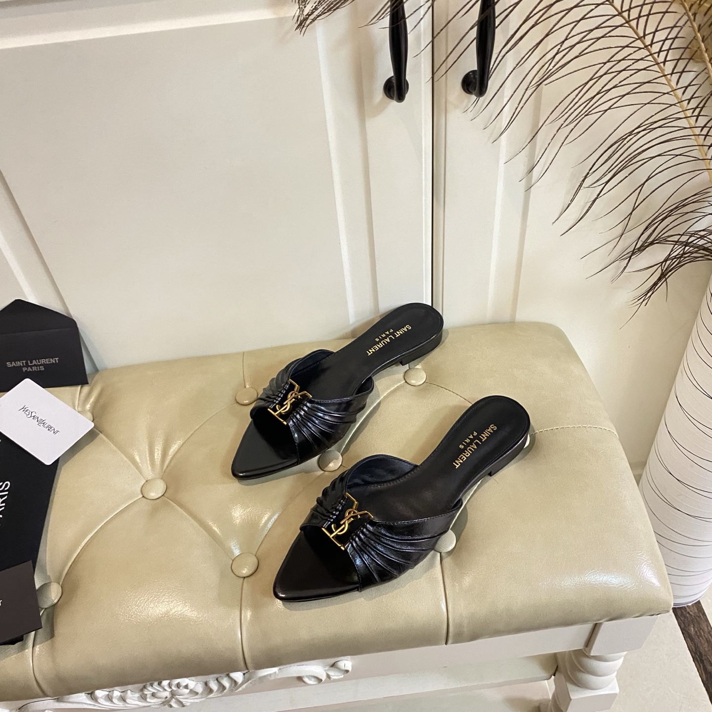 Yves Saint Laurent Pointed Toe Mules Leather, Available in Three Heights 3 i1743524363140 7750 0 2