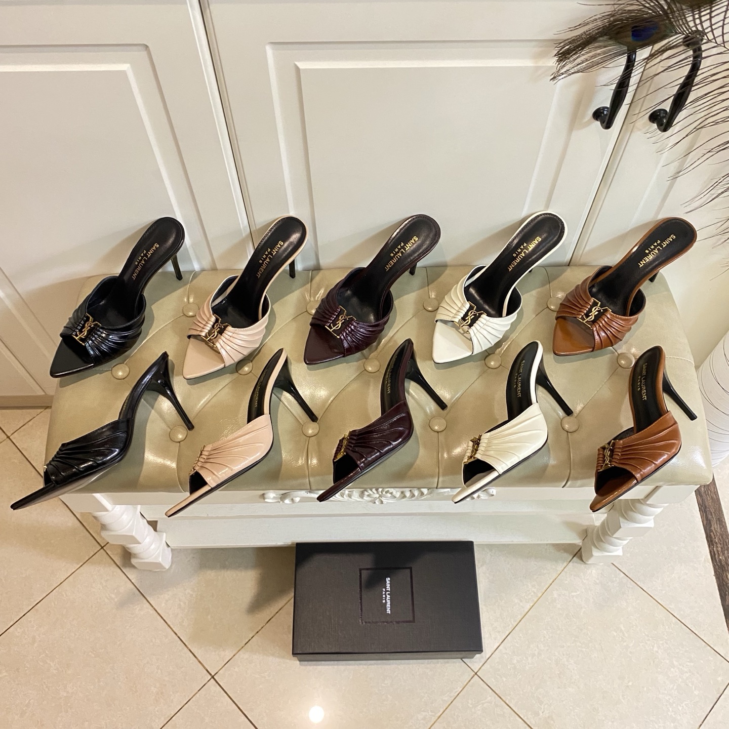 NO:262862,Saint Laurent YSL pointed toe drag, flat sole/6cm/9cm three heights available, butter leather surface, sheepskin, genuine leather soles, size 35-41 (42, 43, 44 sizes customized without return), high heels, saint laurent, saint laurent, high heels, sheepskin, Leather soles19860909圣罗兰YSL 尖头拖,平底/6cm/9cm三个高度可选,牛油皮面,羊皮里,真皮大底,35-41码(42,43,44码定做不退换),高跟鞋,saint laurent,saint laurent,high heels,sheepskin,Leather soles,Women's Shoes