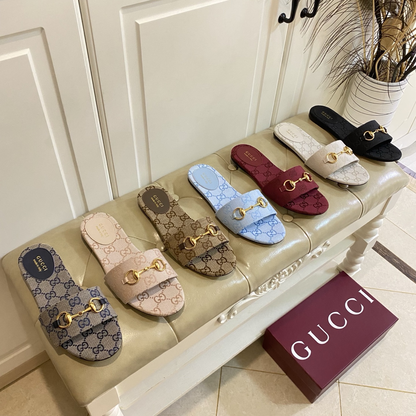 NO:402833,, Gucci new slippers, jacquard GG canvas surface, sheepskin, rubber sole, size 36-42, slippers, gucci, slippers, sheepskin19860909,古奇Gucci新款拖鞋,提花GG帆布面,羊皮里,橡胶底,36-42码,拖鞋,gucci,slippers,sheepskin,Women's Shoes