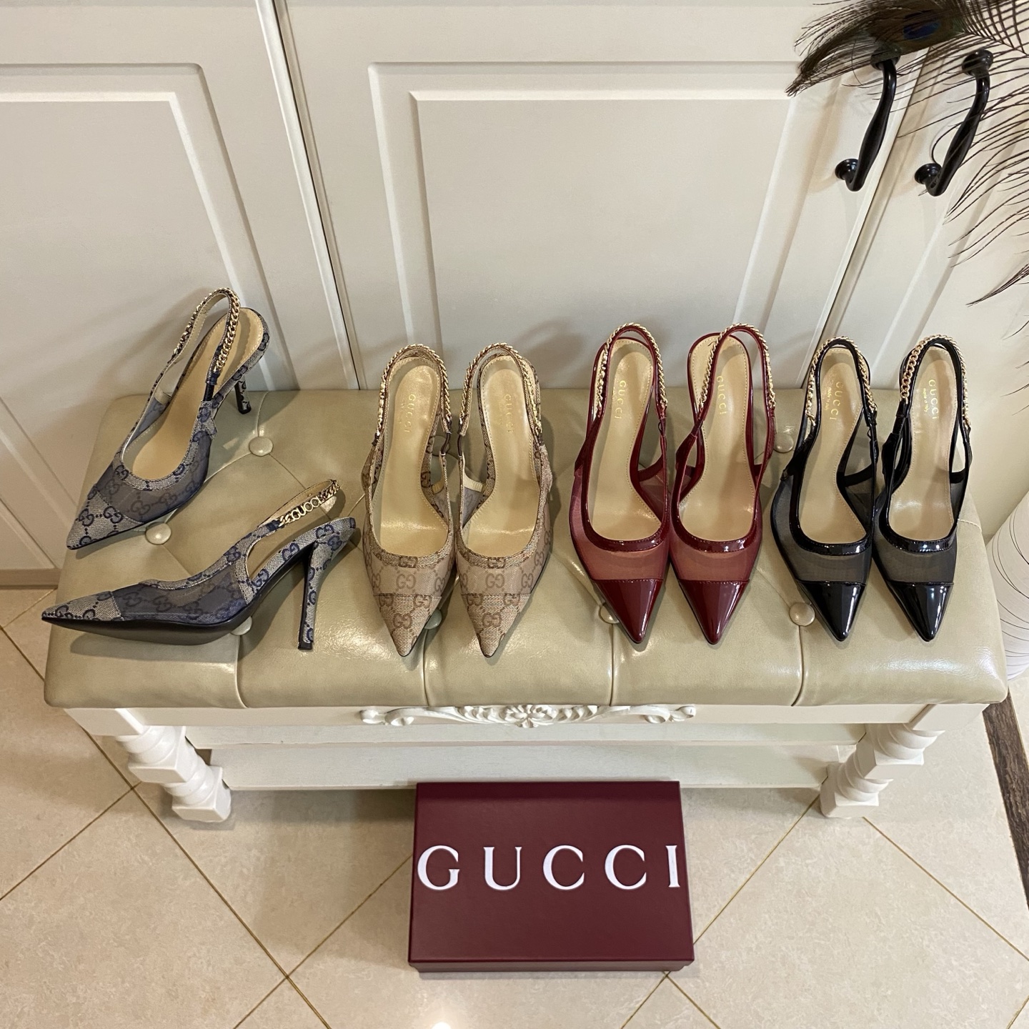 NO:402851,, Gucci high heels, jacquard cloth/beef patent leather/mesh yarn, sheepskin, heel height 10.5cm, genuine leather sole, size 35-39 (size 40-42 custom made without return), high heels sandals, gucci, sandals, high heels, sheepskin, Leather soles19860909,古奇Gucci高跟鞋,提花布/牛漆皮/拼网纱,羊皮里,跟高10.5cm,真皮大底,35-39码(40-42码定做不退换),高跟鞋凉鞋,gucci,sandals,high heels,sheepskin,Leather soles,Women's Shoes