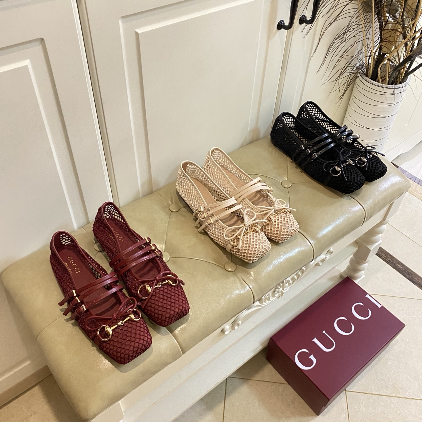 NO:816654,, top version, Gucci new style, mesh, leather outsole, sizes 35-40 (customized sizes 41 and 42 are non-refundable), ballet shoes, gucci, Leather soles19860909,顶级版本,古奇Gucci新款,网面,真皮大底,35-40码(41,42码定做不退换),芭蕾舞鞋,gucci,Leather soles,Women's Shoes