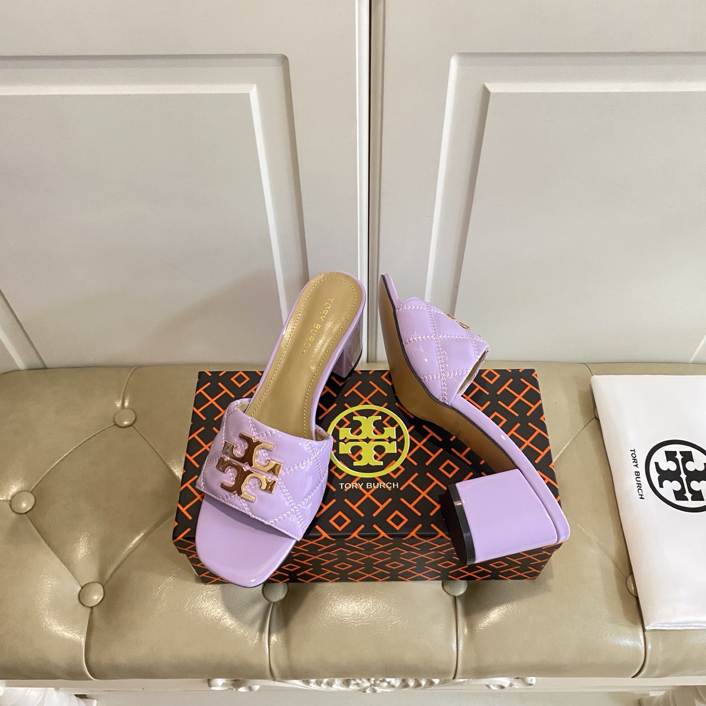 Tory Burch Women's Purple Quilted Leather Block Heel Sandals 2 i1758297418965 8205 0 1