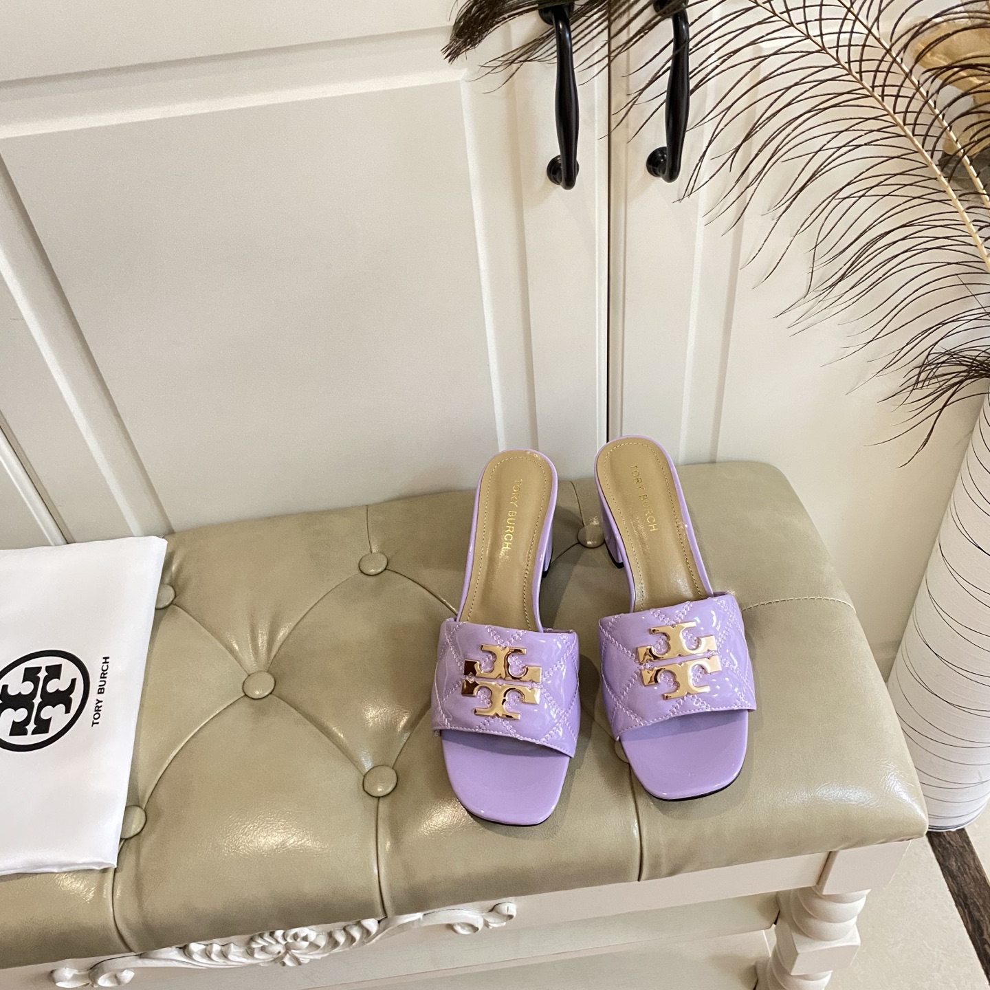 Tory Burch Women's Purple Quilted Leather Block Heel Sandals 4 i1758297419171 4168 0 3