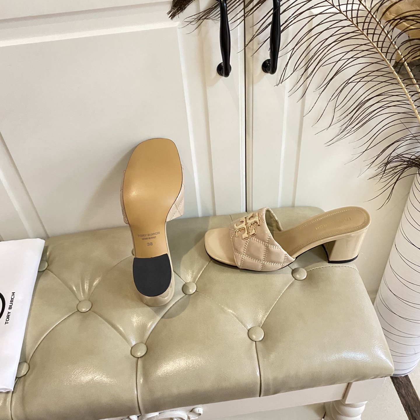 Tory Burch Women's Quilted Leather Heeled Sandals Slides 9 i1758297744767 4341 0 8