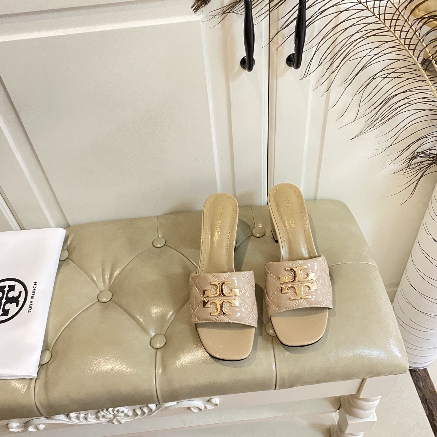 Tory Burch Women's Quilted Leather Heeled Sandals Slides 4 i1758297746089 9961 0 3