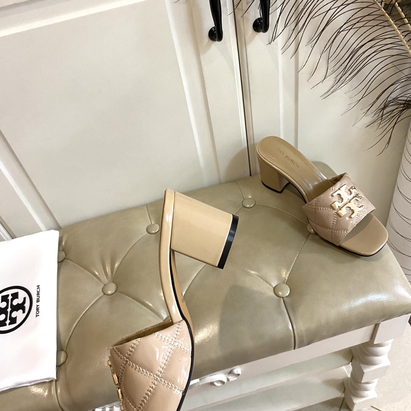 Tory Burch Women's Quilted Leather Heeled Sandals Slides 7 i1758297746123 8497 0 6