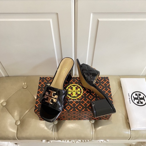 Tory Burch Women's Black Patent Leather Block Heel Sandals 14 Tory Burch Women's Black Patent Leather Block Heel Sandals