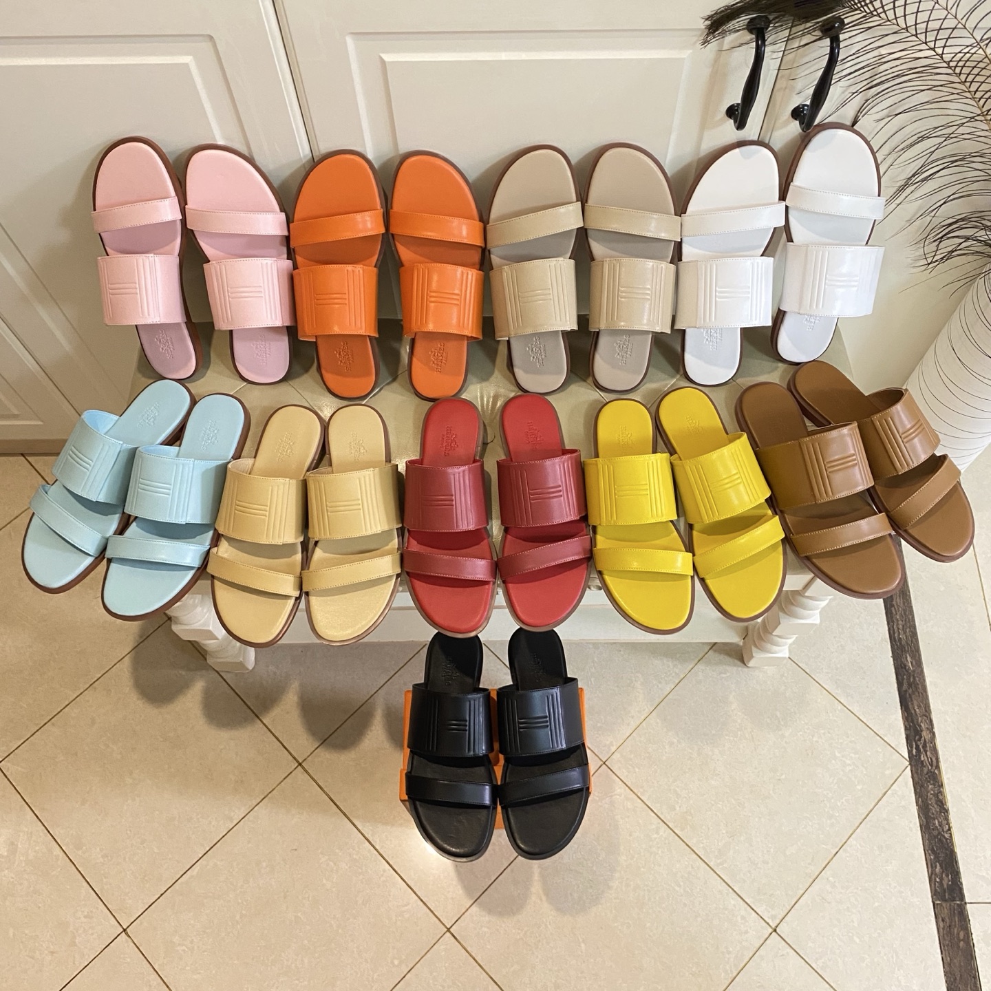 NO:707649,Rubber sole, genuine leather sole, Hermes new model, sizes 35-40 (customized sizes 41 and 42 are non-returnable), slippers, hermes, hermes, slippers19860909橡胶底,真皮底,爱马仕Hermes新款,35-40码(41,42码定做不退换),拖鞋,hermes,hermes,slippers,Women's Shoes