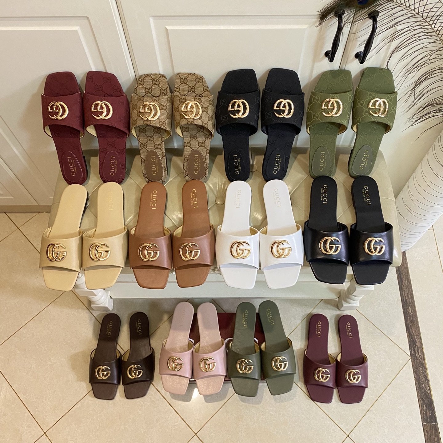 NO:707636,,Gucci new slippers, cowhide/jacquard fabric cover, sheepskin lining, leather outsole, sizes 35-41 (42, 43 sizes are custom-made and non-returnable), slippers,gucci,slippers,cowhide,sheepskin,Leather soles19860909,古奇Gucci新款拖鞋,牛皮/提花布面,羊皮里,真皮大底,35-41码(42,43码定做不退换),拖鞋,gucci,slippers,cowhide,sheepskin,Leather soles,Women's Shoes