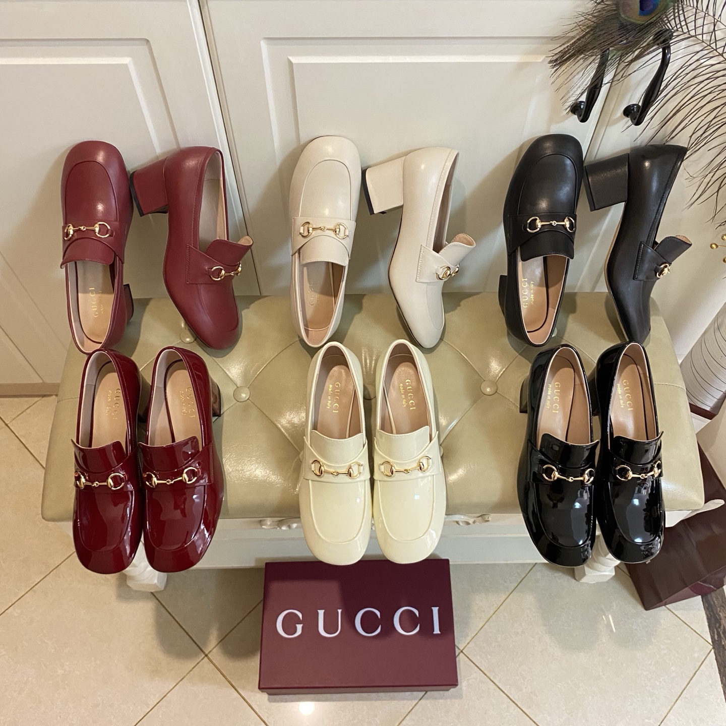 NO:757492,, top version, Gucci new thick heel shoes, sheepskin/patent leather surface, sheepskin lining, leather outsole, heel height 5.5cm, size 35-39 (customized size 40-42 is non-refundable), loafers, high heels, gucci, loafers, high heels, sheepskin, Leather soles19860909,顶级版本,古奇Gucci新款粗跟单鞋,羊皮/漆皮面,羊皮里,真皮大底,跟高5.5cm,35-39码(40-42码定做不退换),乐福鞋高跟鞋,gucci,loafers,high heels,sheepskin,Leather soles,Women's Shoes