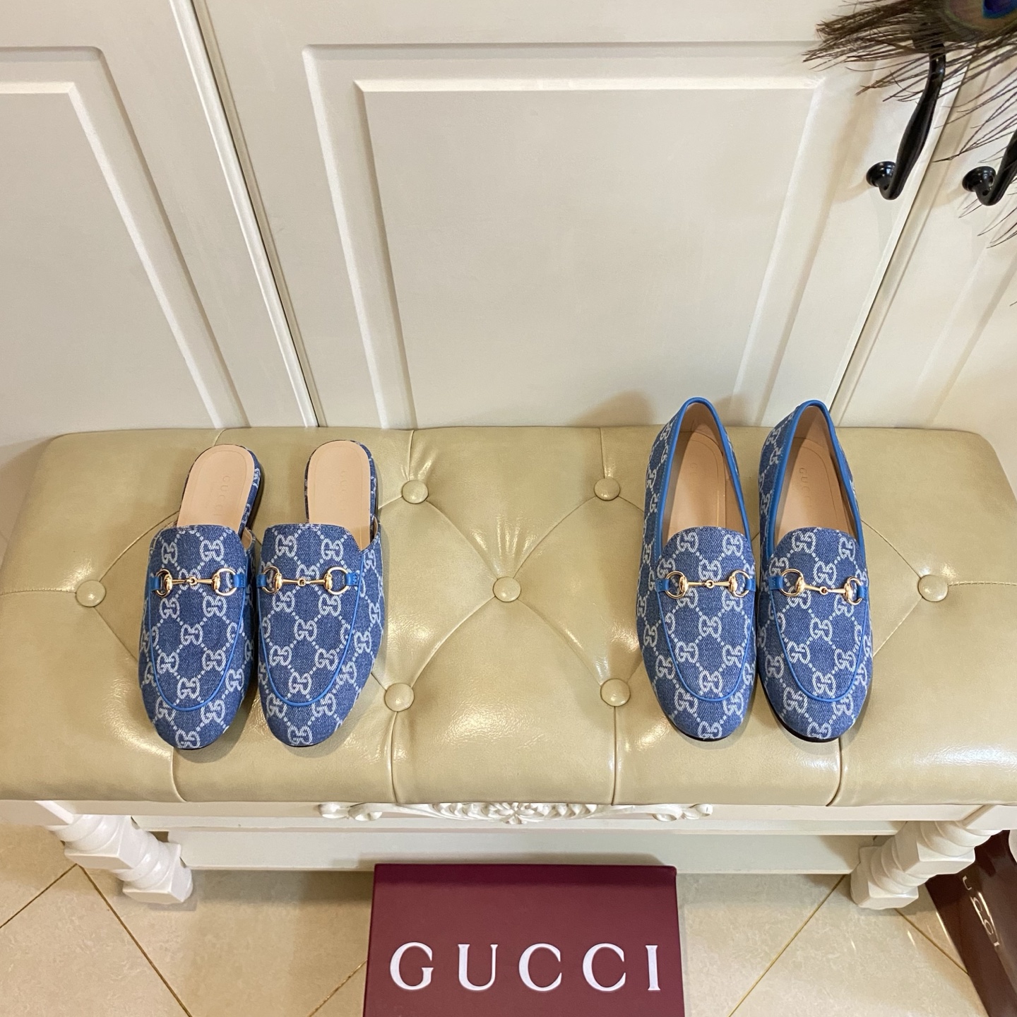 NO:815666,Half slippers, single shoes, high version, Gucci classic style, denim leather, sheepskin lining, sizes 35-40 (customized size 41 is non-returnable), loafers half slippers, gucci, loafers, sheepskin19860909半拖,单鞋,高版本,古奇Gucci经典款,牛仔皮面,羊皮里,35-40码(41码定做不退换),乐福鞋半拖,gucci,loafers,sheepskin,Women's Shoes