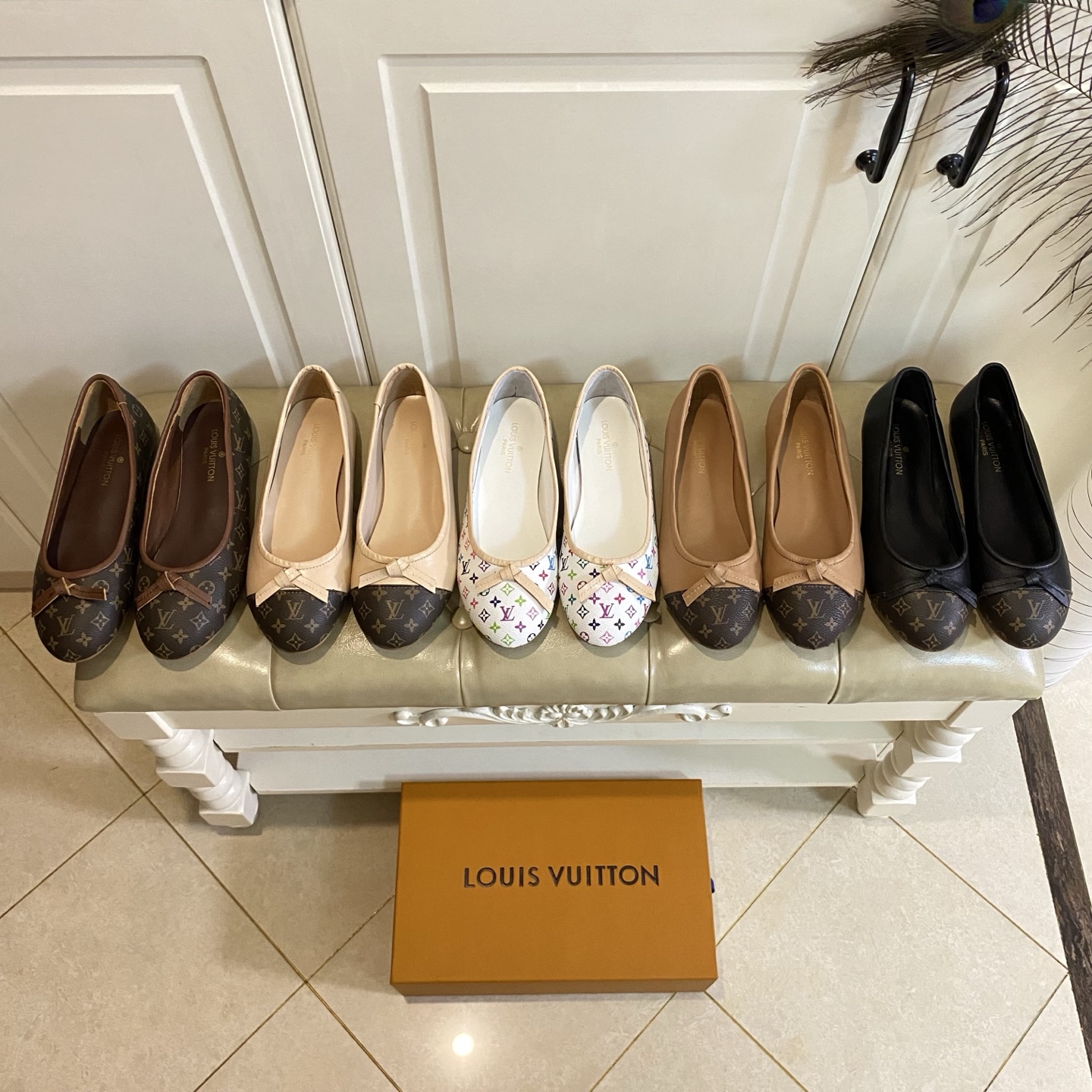 NO:815679,Rubber sole, genuine leather outsole, Louis Vuit*LV new model, sheepskin color-blocked presbyopic surface, sheepskin lining, sizes 35-40 (size 41 can be customized and non-returnable, buy with caution), ballet shoes, louis vuitton, louis vuitton, sheepskin, Leather soles19860909橡胶底,真皮大底,路易威*LV新款,羊皮拼色老花面,羊皮里,35-40码（41码可定做不退换,慎购）,芭蕾舞鞋,louis vuitton,louis vuitton,sheepskin,Leather soles,Women's Shoes