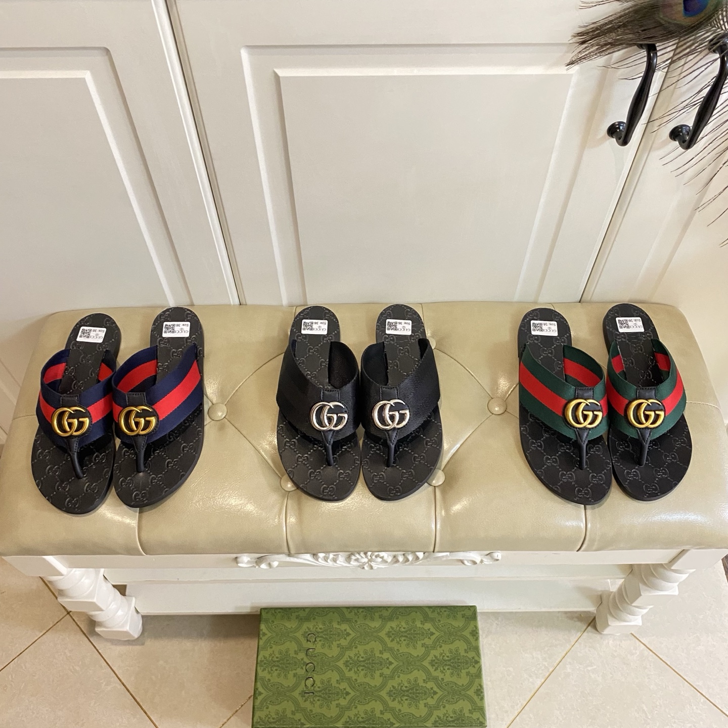 NO:815608,, Gucci couple flip-flops, classic fabric, size 35-46, split-toe shoes, gucci, slippers19860909,古奇Gucci情侣款夹趾拖鞋,经典布面,35-46码,分趾鞋,gucci,slippers,Women's Shoes