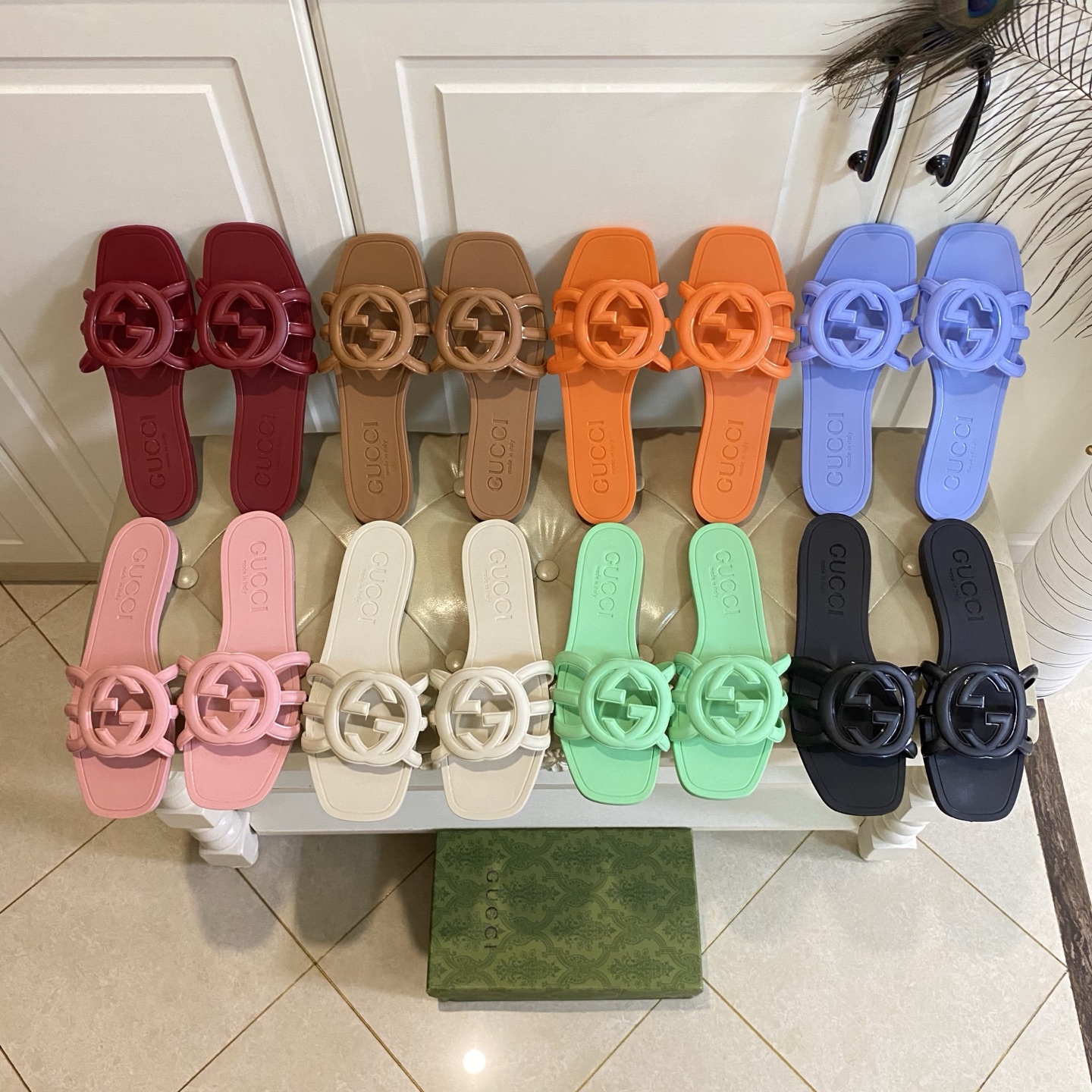 NO:815592,, Gucci new jelly slippers, original private model development, high version, size 35-42, slippers, gucci, slippers19860909,古奇Gucci 新款果冻拖,原版私模开发,高版本,35-42码,拖鞋,gucci,slippers,Women's Shoes