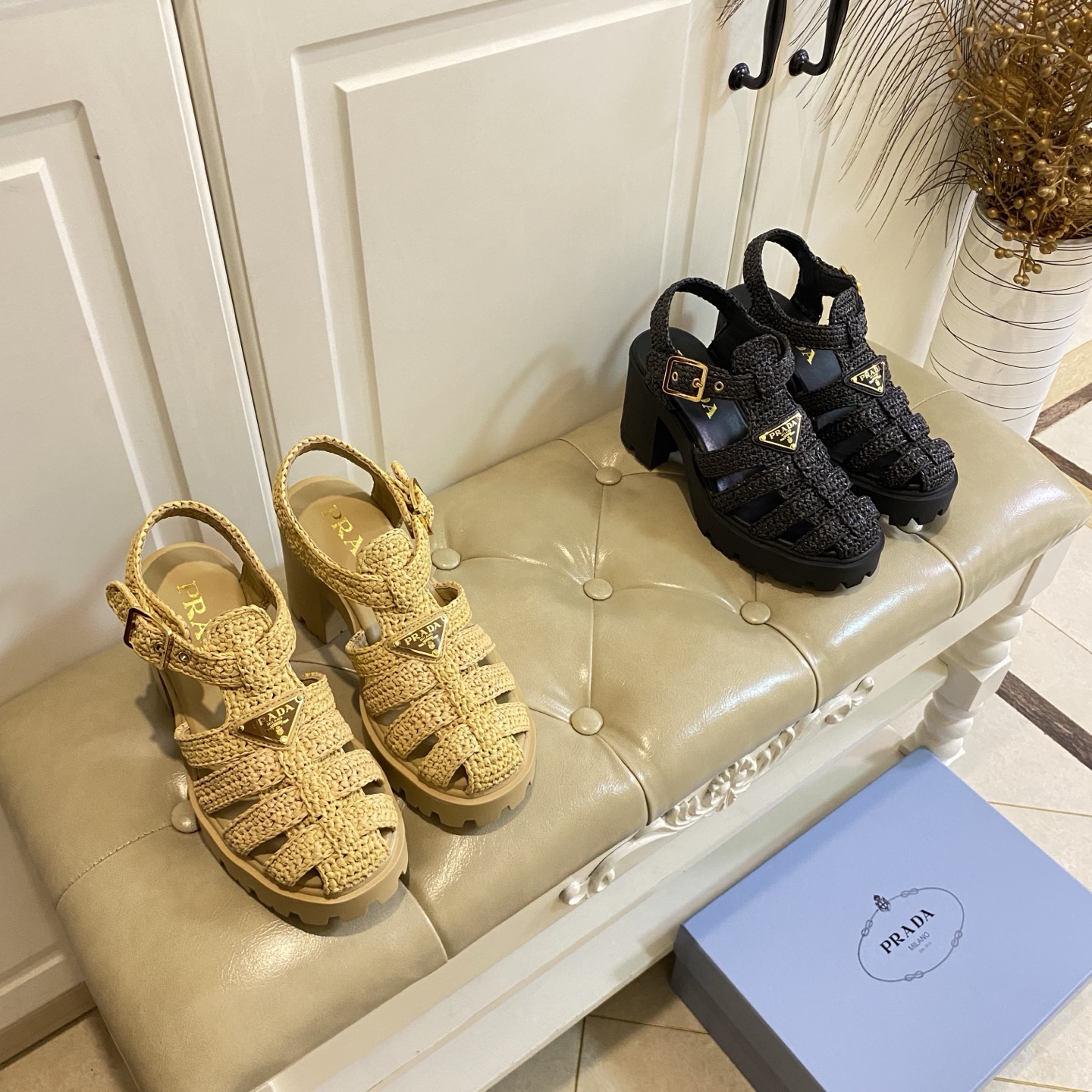 NO:815588,,Prada PRADA new model, hand-woven surface, sheepskin lining, original private model TPU non-slip outsole, heel height 8.5cm, size 35-40 (customized size 41 is non-refundable), sandals, prada, prada, sandals, sheepskin19860909,普拉达PRADA新款,手工编织面,羊皮里,原版私模TPU防滑大底,跟高8.5cm,35-40码(41码定做不退换),凉鞋,prada,prada,sandals,sheepskin,Women's Shoes