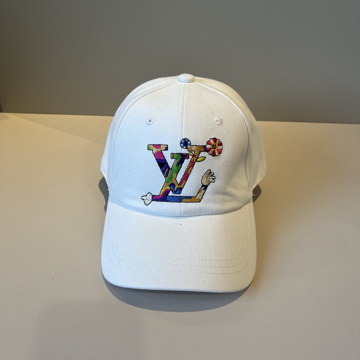 Louis Vuitton Baseball Cap - White, Embroidered Logo, Unisex Design