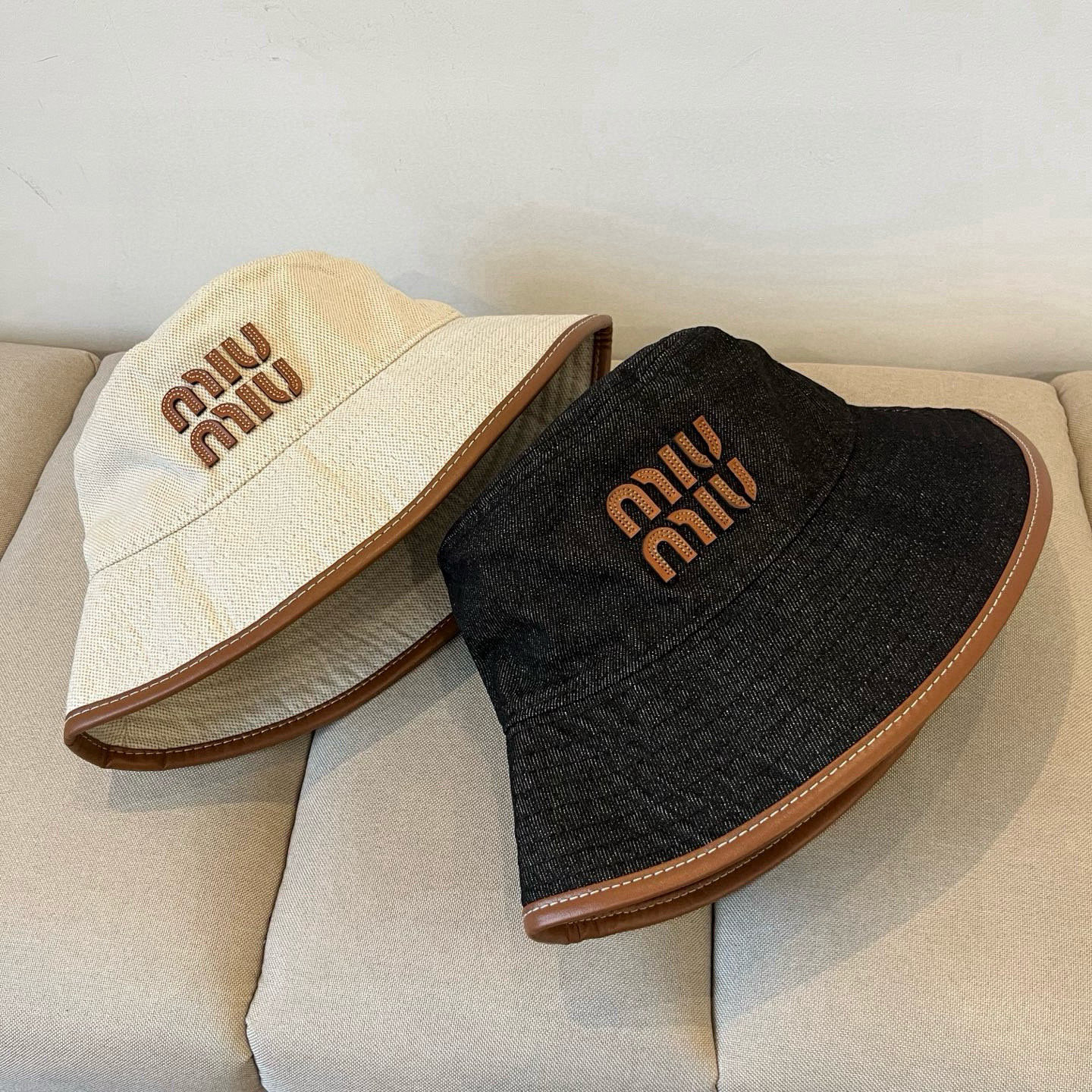  谬谬miumiu 原单春夏新款渔夫帽，正品开模订制，原版做工细致质量超赞！